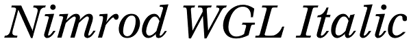 Nimrod WGL Italic Font