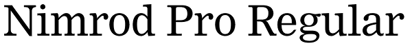 Nimrod Pro Regular Font