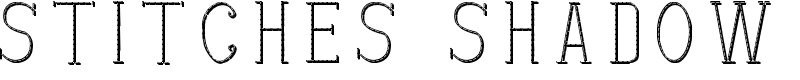 stitches shadow Font