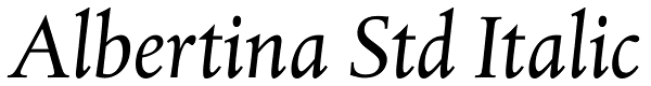 Albertina Std Italic Font