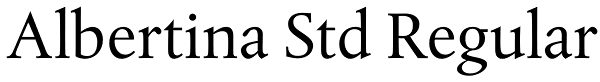 Albertina Std Regular Font