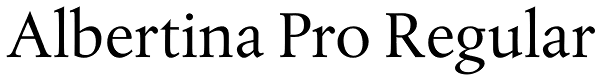 Albertina Pro Regular Font