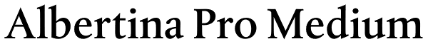 Albertina Pro Medium Font