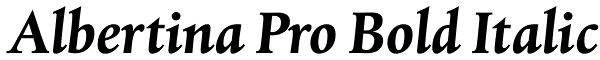 Albertina Pro Bold Italic Font