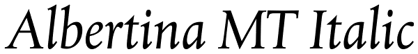 Albertina MT Italic Font