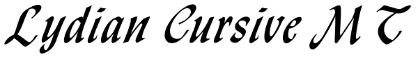 Lydian Cursive MT Font