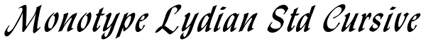 Monotype Lydian Std Cursive Font