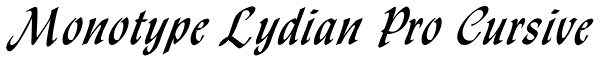 Monotype Lydian Pro Cursive Font