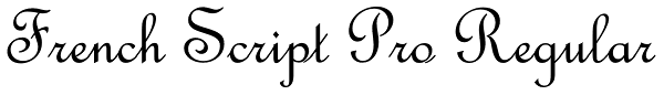 French Script Pro Regular Font