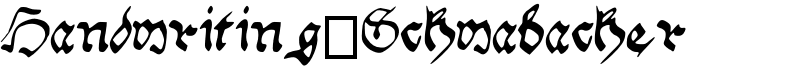 Handwriting_Schwabacher Font