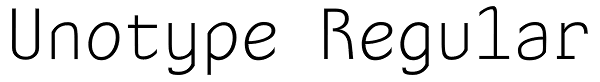 Unotype Regular Font