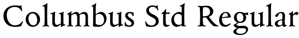 Columbus Std Regular Font