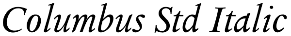 Columbus Std Italic Font