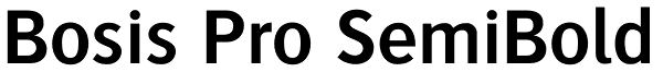 Bosis Pro SemiBold Font