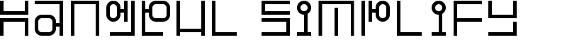 Hangeul Simplify Font