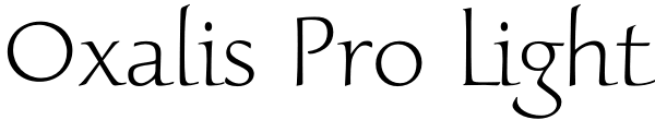 Oxalis Pro Light Font