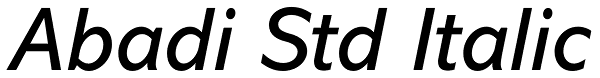 Abadi Std Italic Font