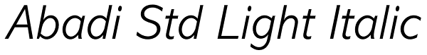 Abadi Std Light Italic Font