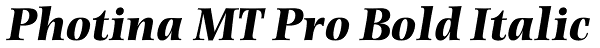 Photina MT Pro Bold Italic Font