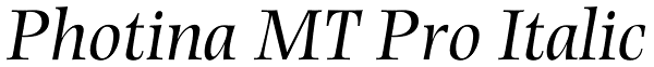Photina MT Pro Italic Font