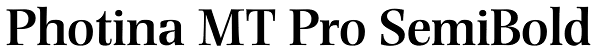 Photina MT Pro SemiBold Font