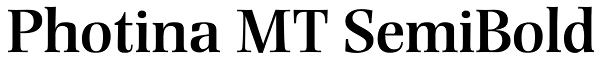 Photina MT SemiBold Font