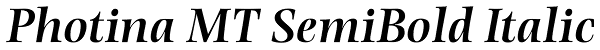 Photina MT SemiBold Italic Font