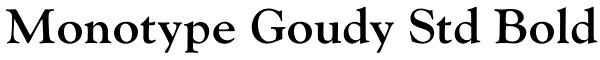 Monotype Goudy Std Bold Font