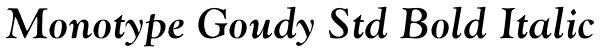 Monotype Goudy Std Bold Italic Font