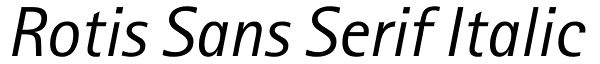 Rotis Sans Serif Italic Font