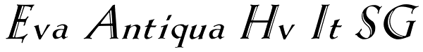 Eva Antiqua Hv It SG Font