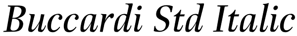 Buccardi Std Italic Font