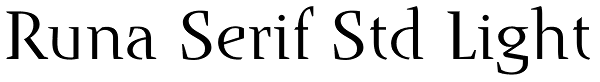 Runa Serif Std Light Font
