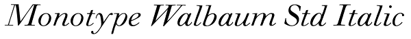 Monotype Walbaum Std Italic Font