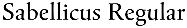 Sabellicus Regular Font