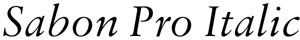 Sabon Pro Italic Font