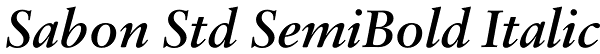 Sabon Std SemiBold Italic Font