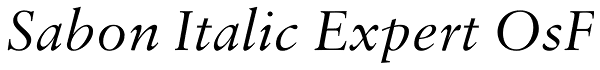 Sabon Italic Expert OsF Font