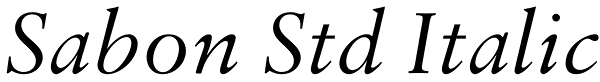 Sabon Std Italic Font