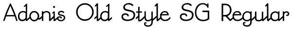 Adonis Old Style SG Regular Font