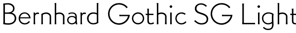 Bernhard Gothic SG Light Font