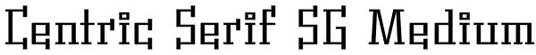 Centric Serif SG Medium Font