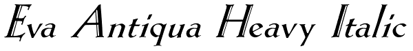 Eva Antiqua Heavy Italic Font