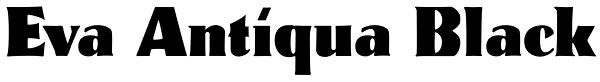 Eva Antiqua Black Font