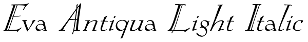 Eva Antiqua Light Italic Font