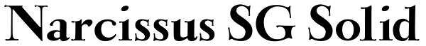 Narcissus SG Solid Font