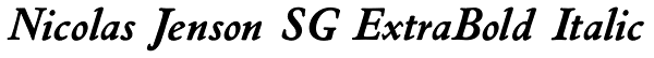 Nicolas Jenson SG ExtraBold Italic Font