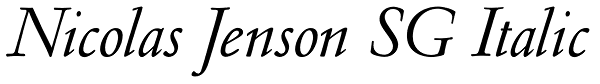 Nicolas Jenson SG Italic Font