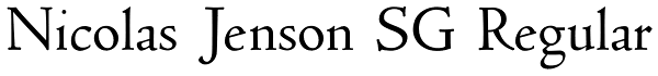 Nicolas Jenson SG Regular Font