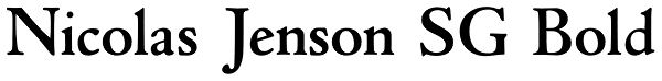 Nicolas Jenson SG Bold Font